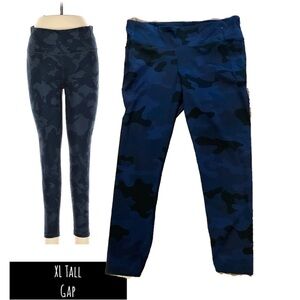 XL TALL GAP Blue/Black camo Leggings